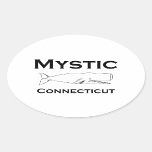 Mystic Connecticut  walvis Ovale Sticker