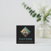 Mystic Cosmic Eye Tattoo Aftercare Instructions Vierkante Visitekaartje (Staand voorkant)