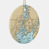 Mystic CT Chart Keramisch Ornament (Rechts)