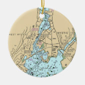 Mystic CT Chart Keramisch Ornament (Voorkant)