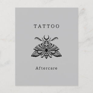 Mystic Death Moth Tattoo Nazorg Instructies Flyer
