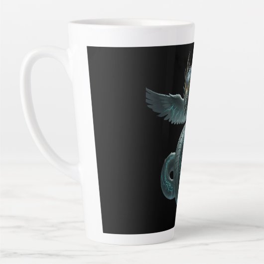 Mystic Dragon Mug – Blue & Green Fantasy Latte Mok (Links)