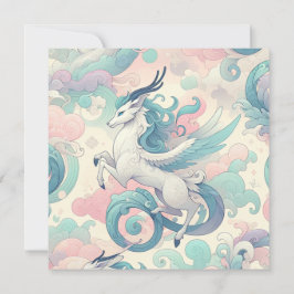 Mystic Elegance: Pastel Kirin fluistert Kaart