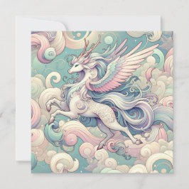 Mystic Elegance: Pastel Kirin fluistert Kaart