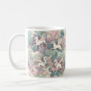 Mystic Elegance: Pastel Kirin fluistert Koffiemok