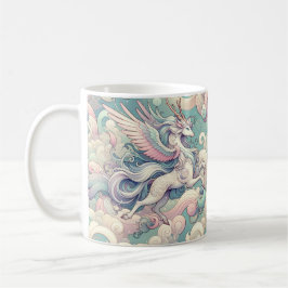 Mystic Elegance: Pastel Kirin fluistert Koffiemok