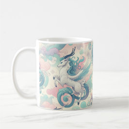 Mystic Elegance: Pastel Kirin fluistert Koffiemok