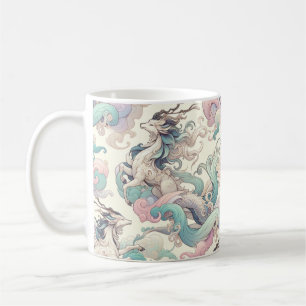 Mystic Elegance: Pastel Kirin fluistert Koffiemok
