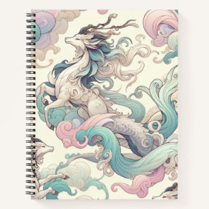 Mystic Elegance: Pastel Kirin fluistert Notitieboek