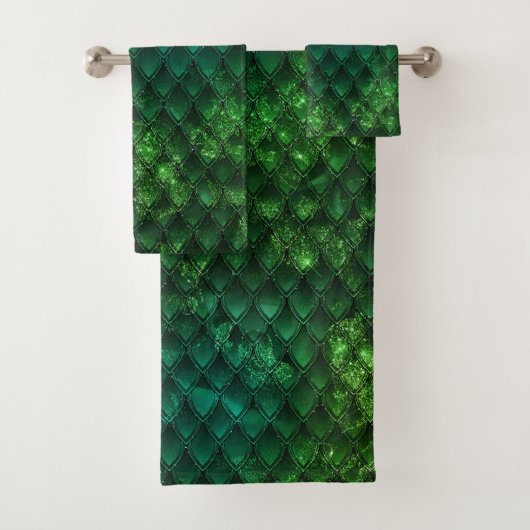 Mystic Emerald Fantasy Green Dragon Scale Pattern (En situation)