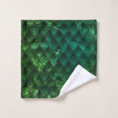 Mystic Emerald Fantasy Green Dragon Scale Pattern (Gant de toilette)