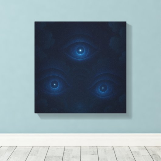 Mystic Energy Eyes Canvas Wall Art (Insitu (Houten vloer))