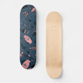 Mystic Esoteric Pink Evil Eye Hand Potion Navy Skateboard (Voorkant)
