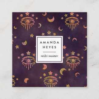Mystic Eye Lunar Moon Reiki Spiritueel Healer | Vierkante Visitekaartje