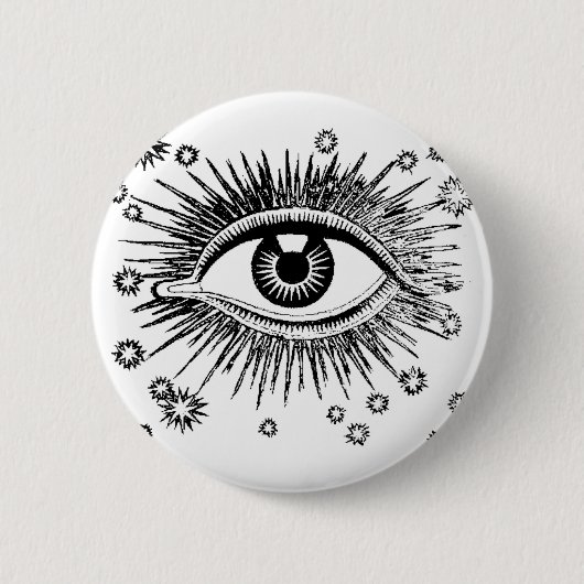 Mystic Eye ziet alles Ronde Button 5,7 Cm (Voorkant)