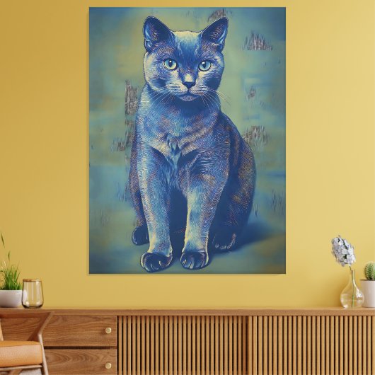 Mystic Feline Canvas Afdruk (Insitu (Woonkamer))