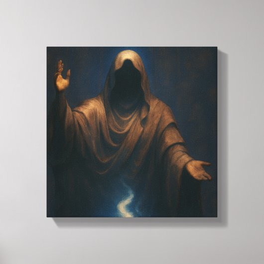 Mystic Flame Hooded Figure Art Print (Voorkant)