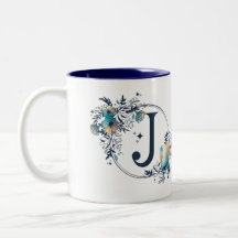 Mystic Floral Monogram Initiaal - Letter J