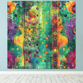 Mystic Flow – Psychedelische Abstracte energie kun Canvas Afdruk (Insitu (Houten vloer))