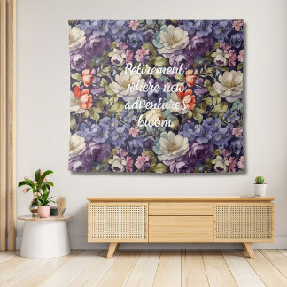 Mystic Flowers Custom Retirement Gifts voor Haar M Wandkleed