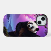 Mystic Forest Panda iPhone 15 Hoesje (Achterkant horizontaal)
