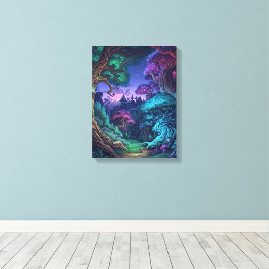 Mystic Forest Realm Canvas Afdruk (Insitu (Houten vloer))