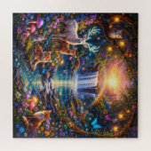 Mystic Forest Waterfall Puzzle (Horizontal)