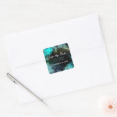 Mystic Forest Wedding Save the Date Vierkante Sticker (Envelop)