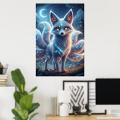 Mystic Fox Spirit – Fantasy Night Poster Art (Bureau à domicile)
