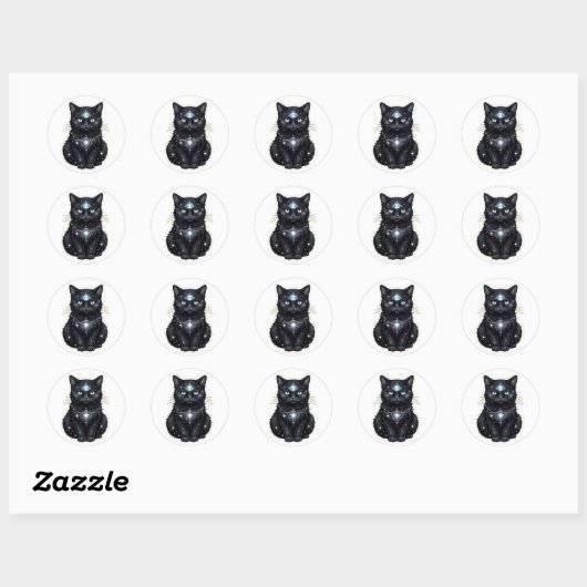 Mystic Galaxy Cat Sticker (Feuille)
