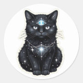 Mystic Galaxy Cat Sticker (Devant)