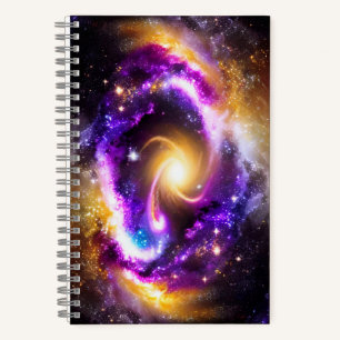 Mystic Gold Paarse Twisted Universe Leuk Landschap Notitieboek