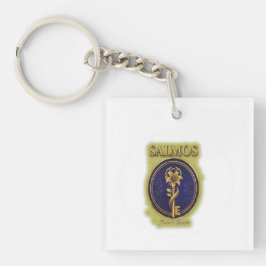 Mystic Golden Key & Bloom: Elegant Logo Design Sleutelhanger