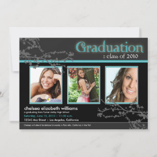 Mystic Goth Aqua Grad Invitation (pour plus de pho