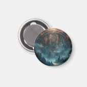 Mystic Gothic  Art - Blue Copper Patina Magnet (Recto/Verso)
