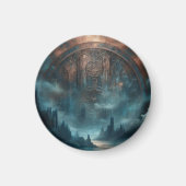 Mystic Gothic  Art - Blue Copper Patina Magnet (Devant)