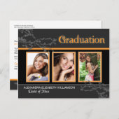 Mystic Gothic Oranje Afstuderen Aankondiging Postc (Voorkant / Achterkant)