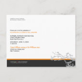 Mystic Gothic Oranje Afstuderen Aankondiging Postc (Achterkant)