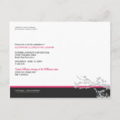 Mystic Gothic Roze Afstuderen Aankondiging Briefka (Achterkant)