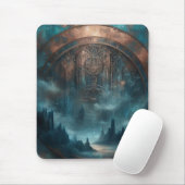 Mystic Gothic Steampunk Art - Blue Copper Patina  Muismat (Met muis)
