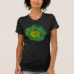 Mystic Green Tulip Dames T Shirt