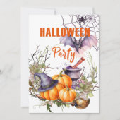 Mystic Halloween Party Invitation avec des Citroui (Devant)