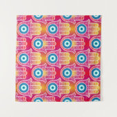 Mystic hamsa: naadloos design. wandkleed (Voorkant (horizontaal))