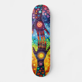 Mystic Hands - Aboriginal Style - Skateboard Deck