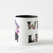 Mystic Howling Wolf Silhouette mug (Centre)