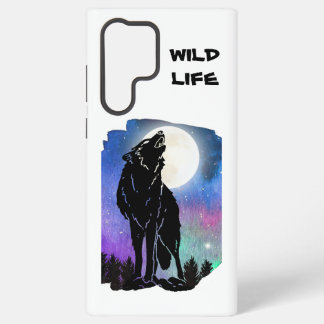 Mystic Howling Wolf Telefoonhoesje Samsung Galaxy Hoesje