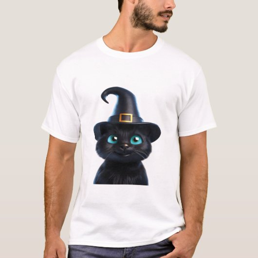 Mystic Kitty Chat d'Halloween T-Shirt Classique (Devant)