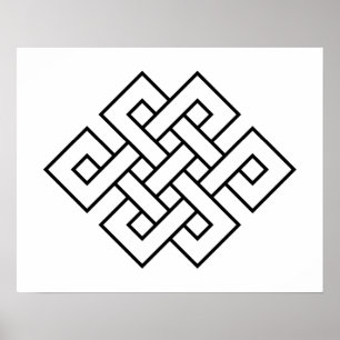 Mystic Knot - B&W 1 Poster