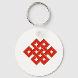 Mystic Knot - Red & Gold 1 Sleutelhanger