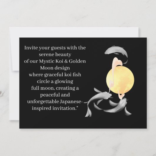 Mystic Koi & Golden Moon – Elegante Japanse Zen Ar Kaart (Voorkant)